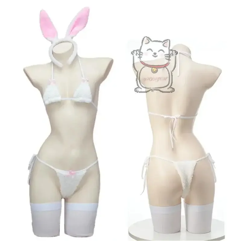 

Anime sexy Christmas plush three-point bikini cosplay bunny girl Halloween carnival new