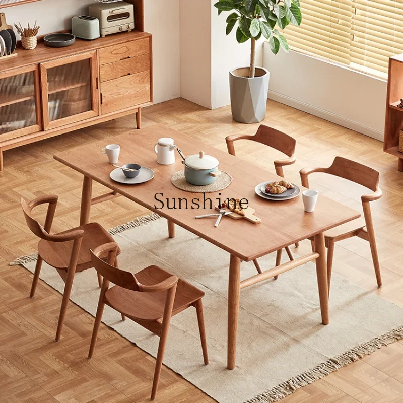 

Solid wood household small apartment furniture simple table