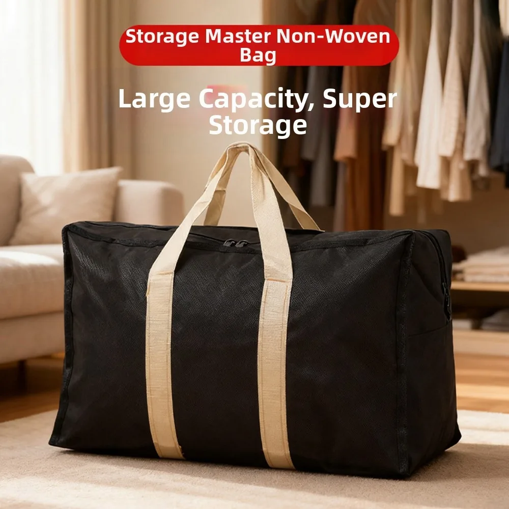 New Extra Large Moving Luggage Bags Waterproof 4 Sizes Laundry Shopping Bag Black Home Storage Packing Tool