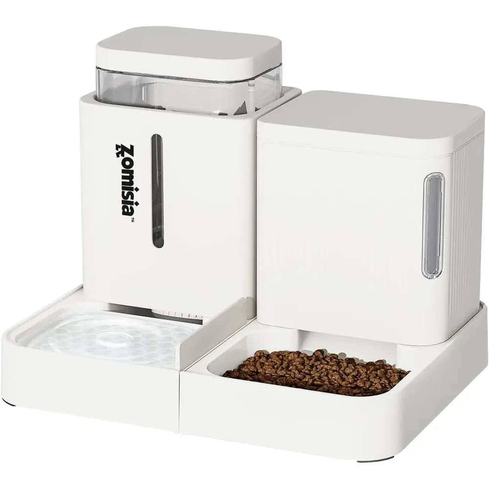 

Gravity Cat eeder and Water Dispenser, 2 in 1 Cat Sel eeder with 180 Degree Rotatable, 2 Pack Automatic eeding Large acity or Sm