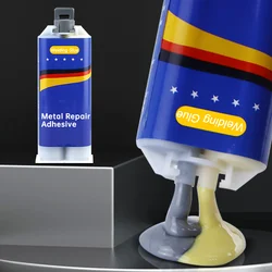 New Metal Repair Adhesive 2 In1 Cold Welding Glue Magic Plastic Repair Casting Adhesive Heat Resistance Industrial AB Glue