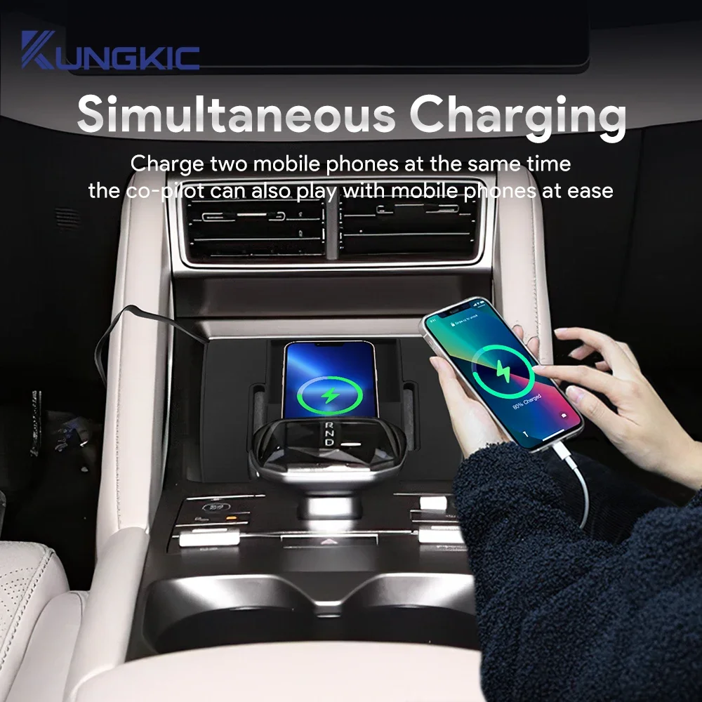 For BYD Yuan up Atto 2 2025 2026 Car Wireless Charger Wireless Charging Holder Mobile Phone Charger Pad Accessories LHD RHD