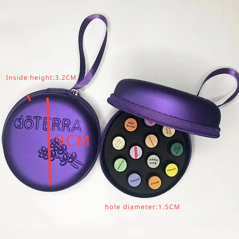 Nuovo 10/12 bottiglie 1-2ml custodia per olio essenziale custodia per DoTERRA Young Living Oil Travel Portable Carry Hanging Organizer