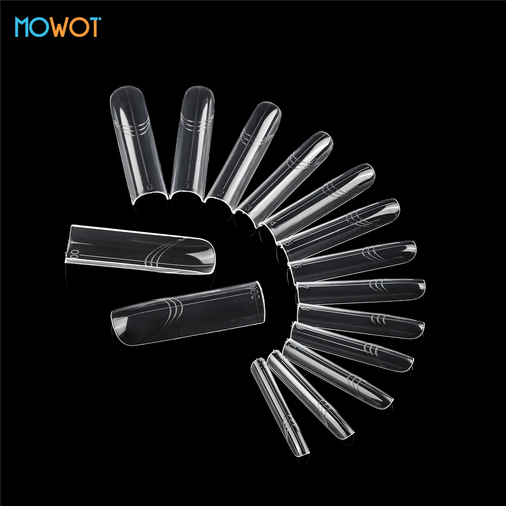MOWOT 150 pièces/boîte élargir les ongles double formes cercueil carré construction rapide Gel moule Extension des ongles couverture complète formes supérieures outils de manucure