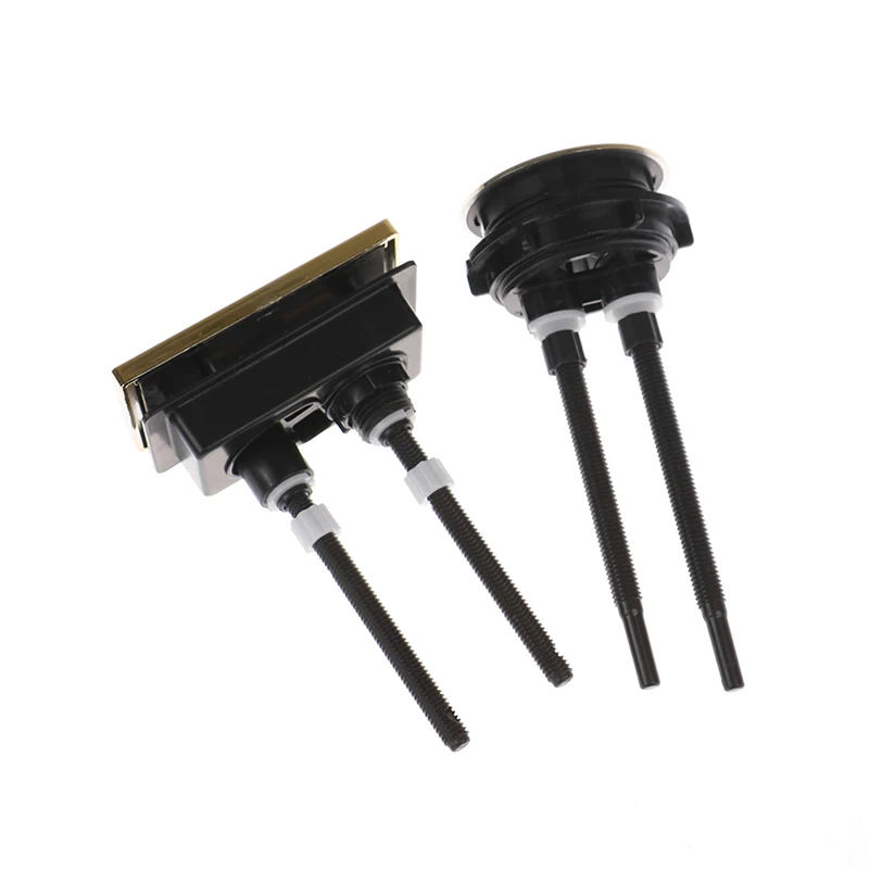 Dual Flush Toilette Tank Gold 48mm/58mm Button Runde Form Wc Push Tasten