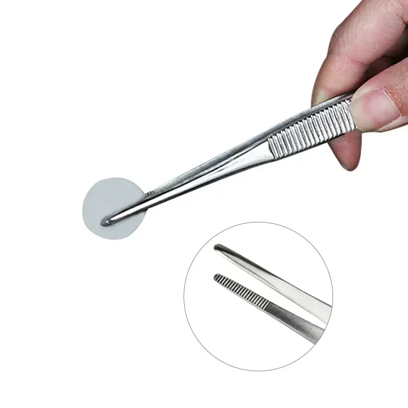 Pinzas médicas antiyodo de acero inoxidable 430, pinzas largas y rectas de 12,5 cm-30cm, codo de cabeza recta grueso, herramientas de pinzas DIY