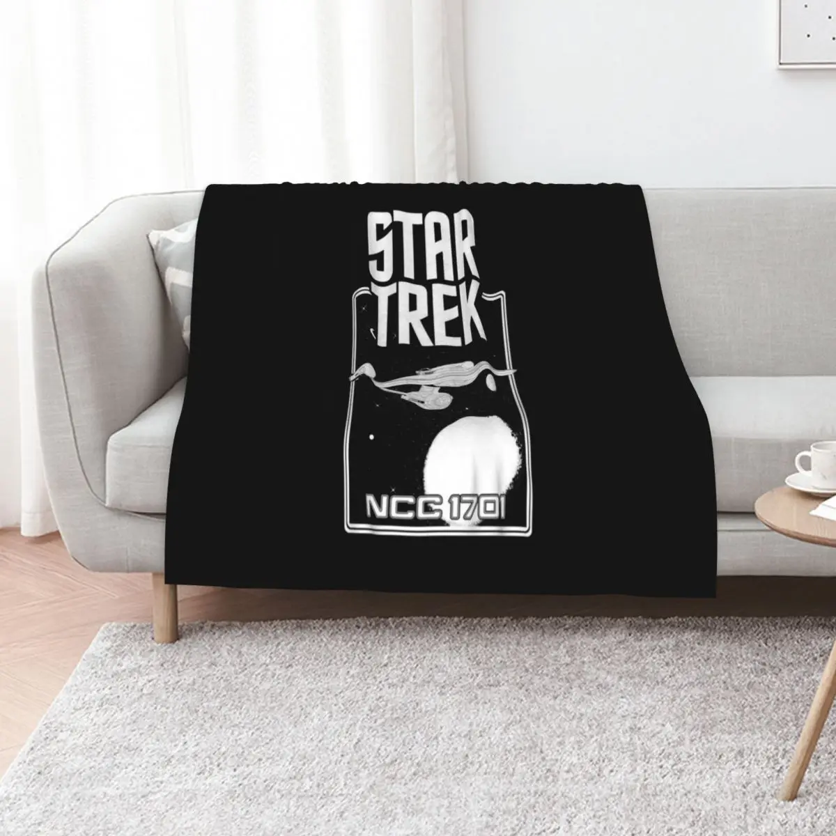 

Enterprise NCC 1701 Black and White Throw Blanket Polar For Decorative Sofa blankets ands Bed covers Blankets