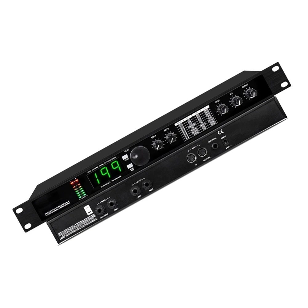 Vocal Mic Processor Digital Reverb 199 Tone Memories 99 Preset Programs Professional Tuner Low-power Active Filter