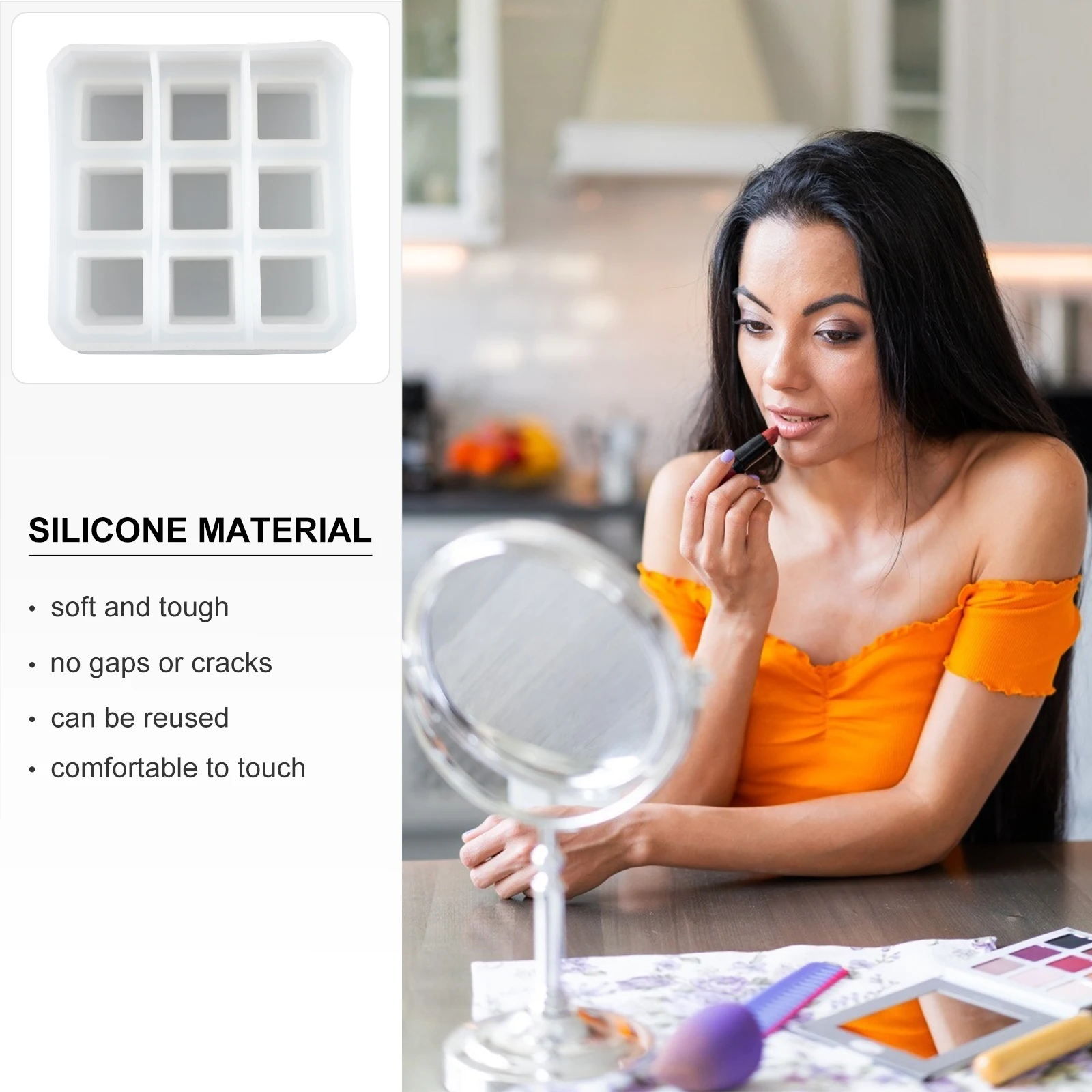 

Lipstick Storage Box Epoxy Mold Soap for Lipsticks Diy Silica Gel Container Practical