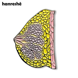 Hanreshe Medical Breast Enamel Brooch Quality Lapel Backpack Anatomy Pins Badge Jewelry for Doctor Medicine Student