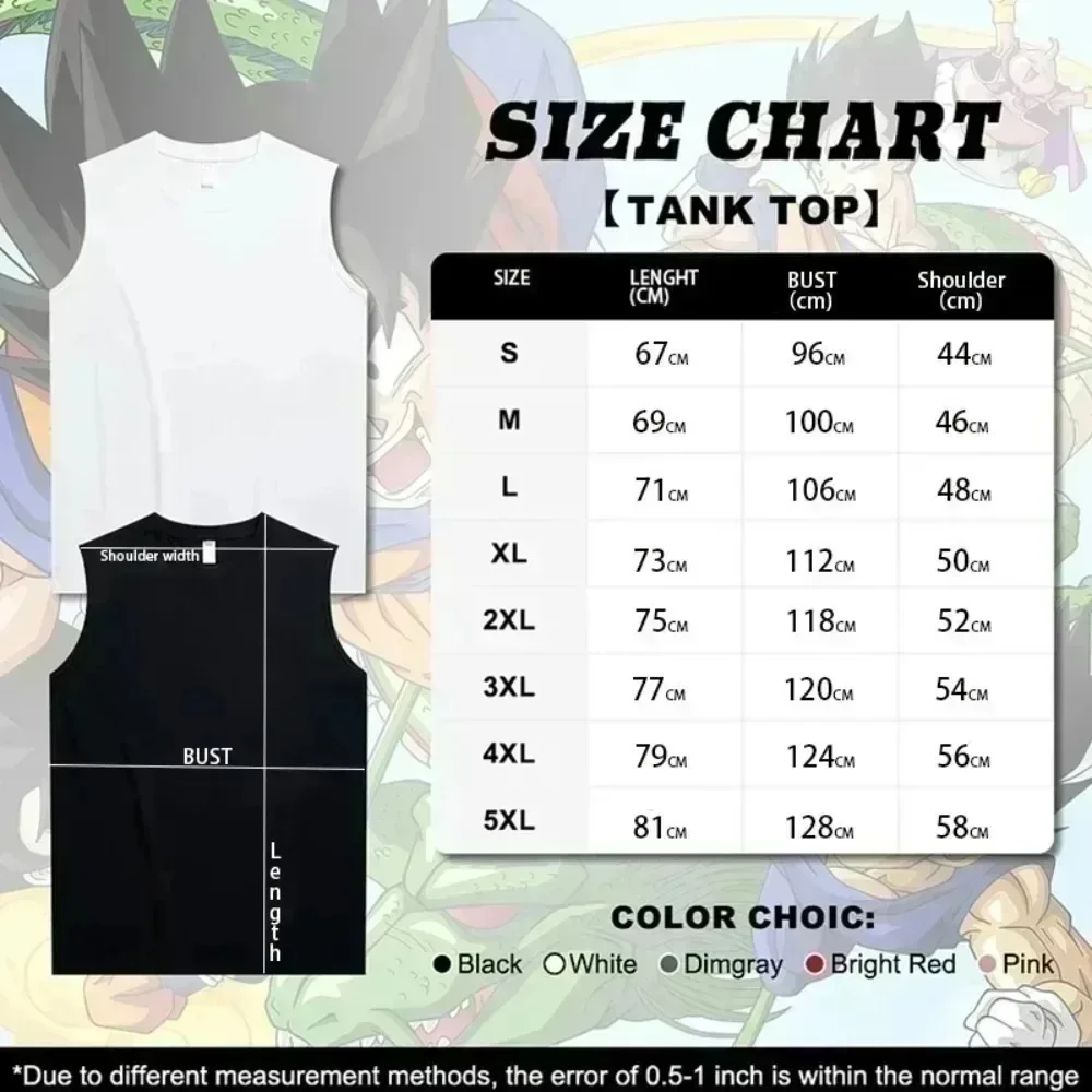 Dragon Ball Anime Goku Print Tank Top 2025 Summer American-style Gym Men's Loose, Fashionable and Breathable Vest