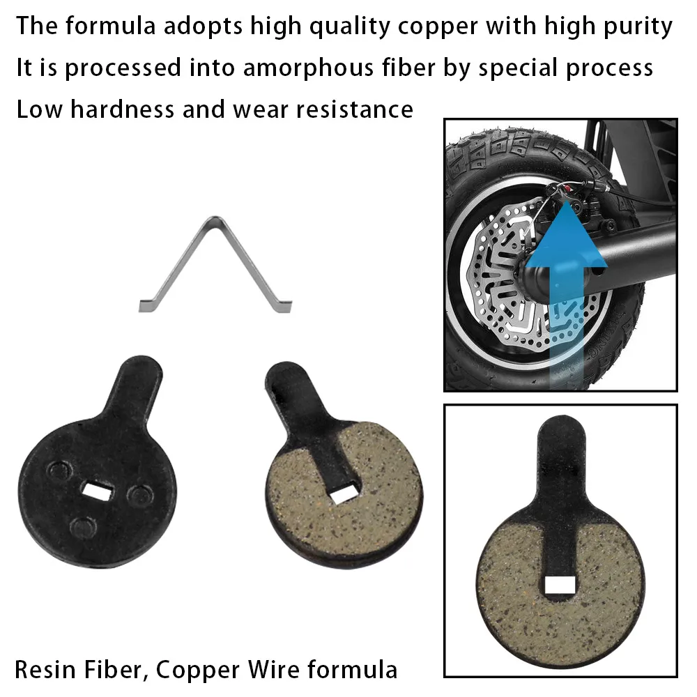 LCQPTW Halbmetall-Bremsbeläge, Reibungsplatten für iScooter iX3 iX4 i9 i9Max SmartGyro Elektroroller-Bremsbeläge – Detail 2
