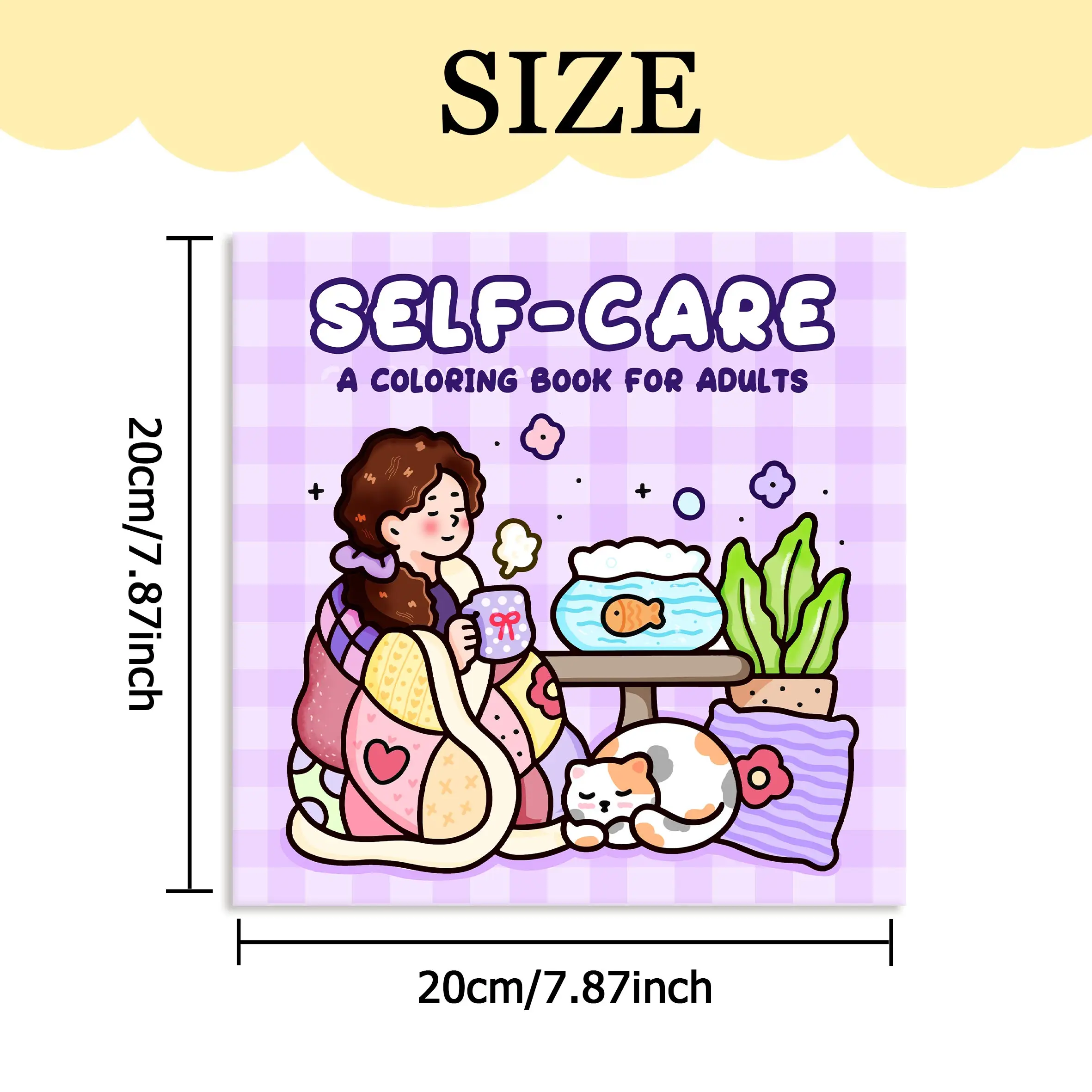 SELF-CARE Bold-easy Patterns Coloring Book for Adults Cute Drawing Book Perfect Gift for Party and Birthday