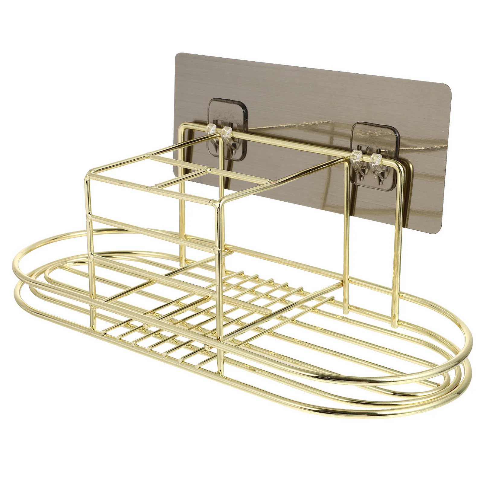 

Golden Bathroom Toothbrush Holder Stainless Steel Stand Waterproof Toothpaste Storage Rack Drain Holder Bathroom Organizer