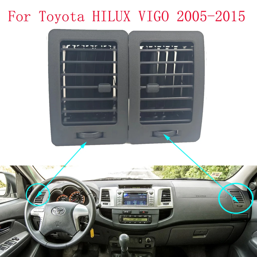 Car Front Central Dashboard Panel Left Right Air Vent Outlet Assembly For Toyota Hilux 2004-2015 Parts A/C Air Vent Outlet