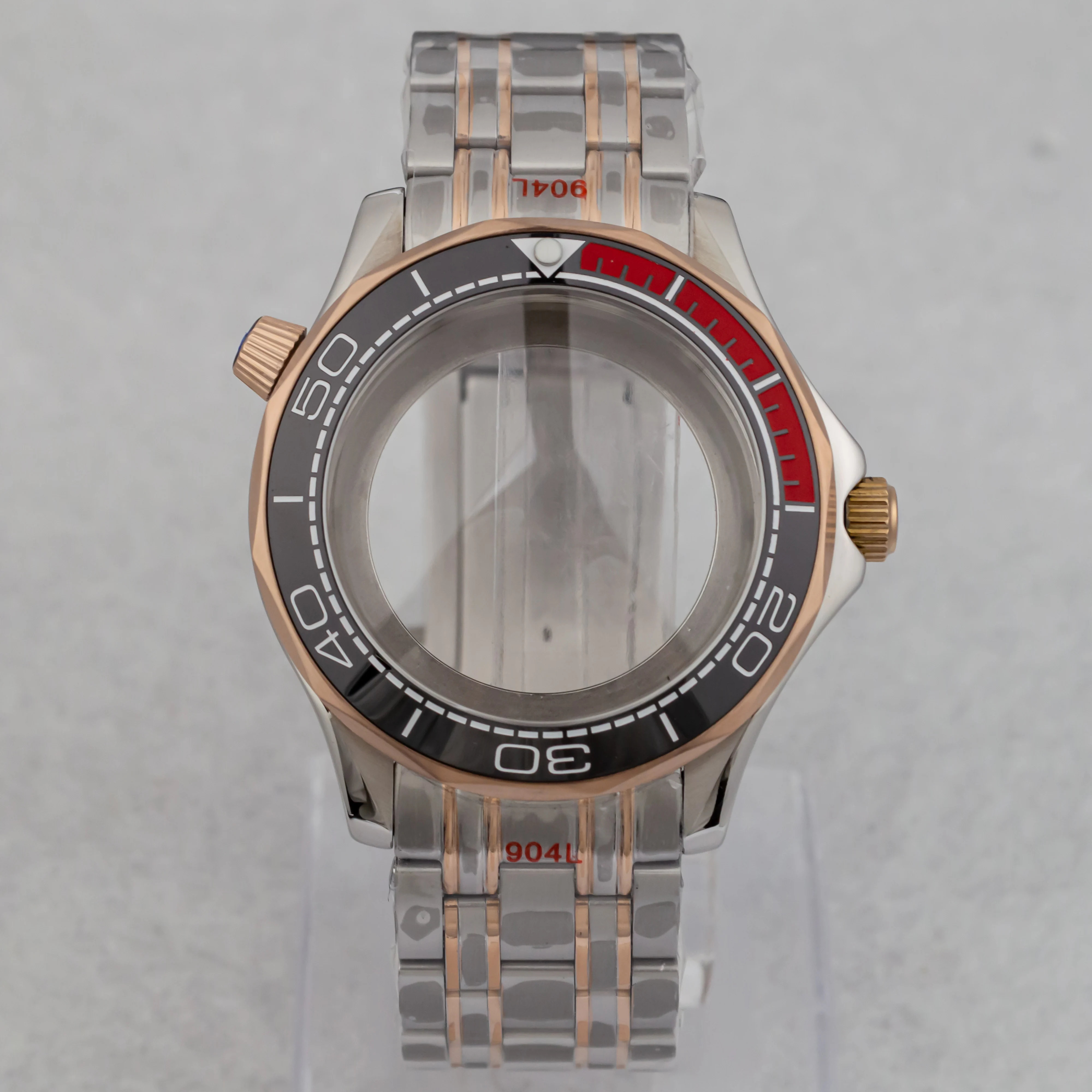 NH35 Case 21mm Stainless Steel Strap 10ATM Waterproof Watchcase for Seamaster 300 NH35 NH36 Mechanical Movement Watch Band