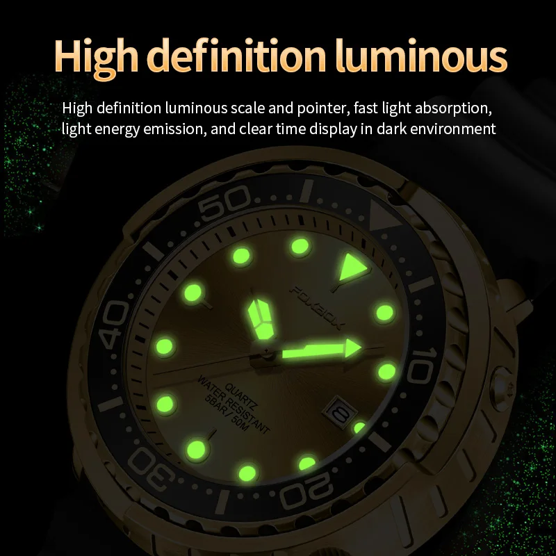 LIGE موضة ساعة ذهبية للرجال العلامة التجارية الفاخرة 50 متر مقاوم للماء ساعة يد رجالي كوارتز العسكرية سيليكون الرياضة غواص ساعة الرجال