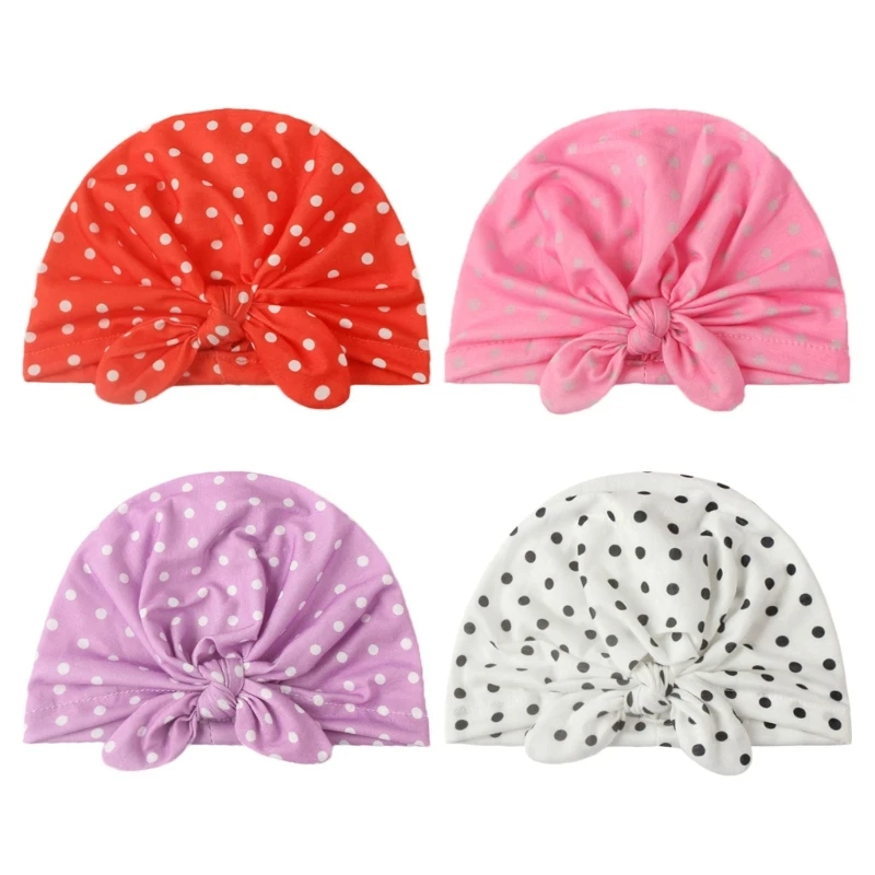 Comfortable Fetal Caps Lovely Knotted Bonnet Trend Headwrap for Newborns Toddlers