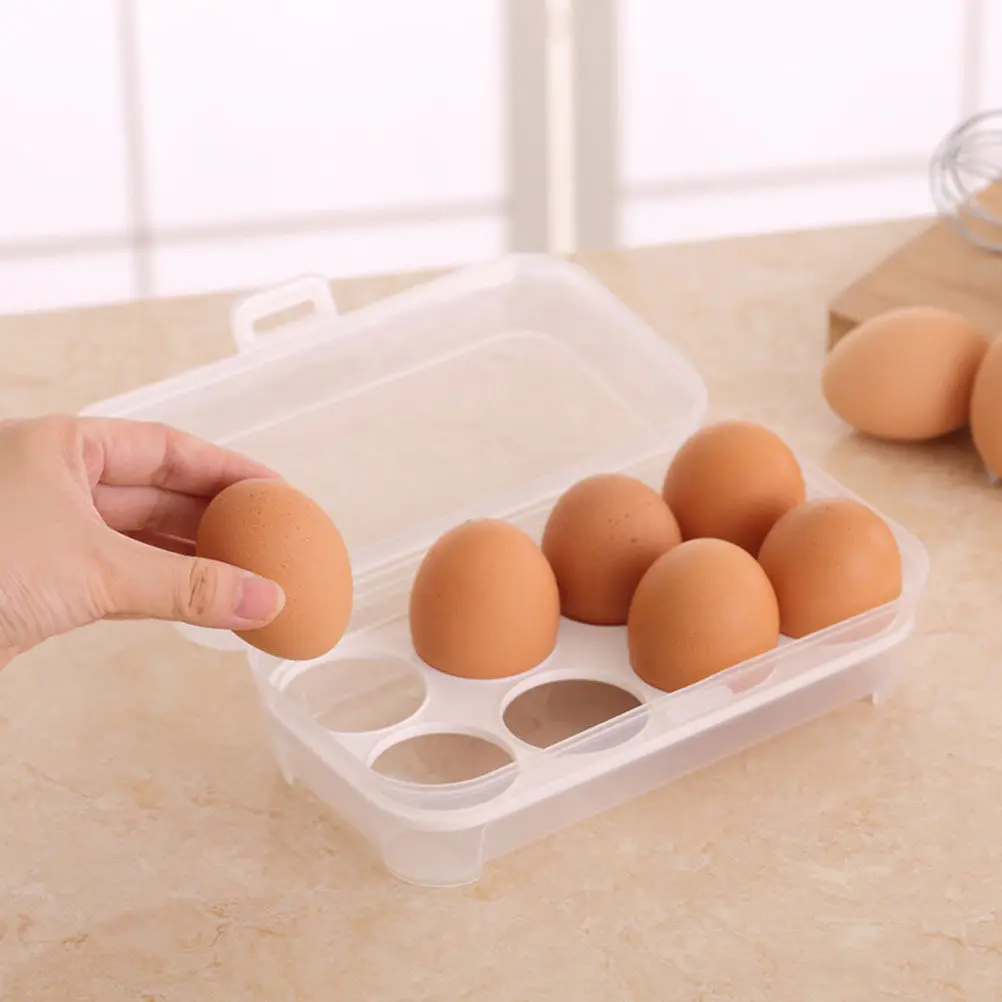 2Pcs Compact Refrigerator Egg Trays 8 Grids Space Saving Egg Holder Storage Container for Fridge Countertop Organizing Tidy