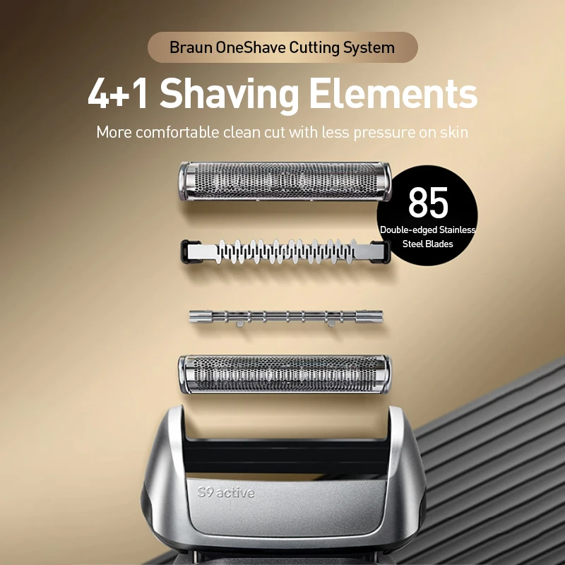 Braun 9018Vs Electric Shaver Reciprocating Razor Rechargeable Men's Shaving Machine Wet Dry Double Use Floating Head