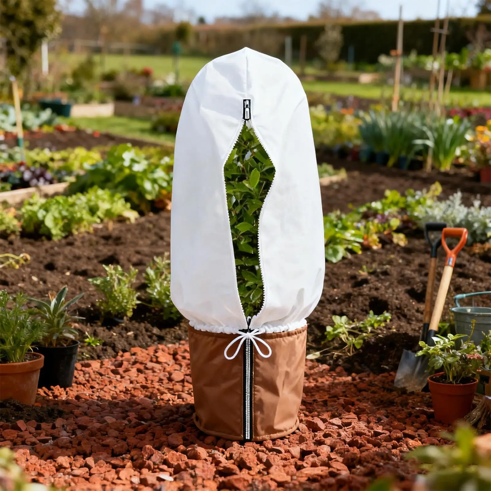 

Frost Protection For Plants Frost Protection Plant Cover Zippered Thermal Flower Guard With Drawstring For Garden Greenhouse