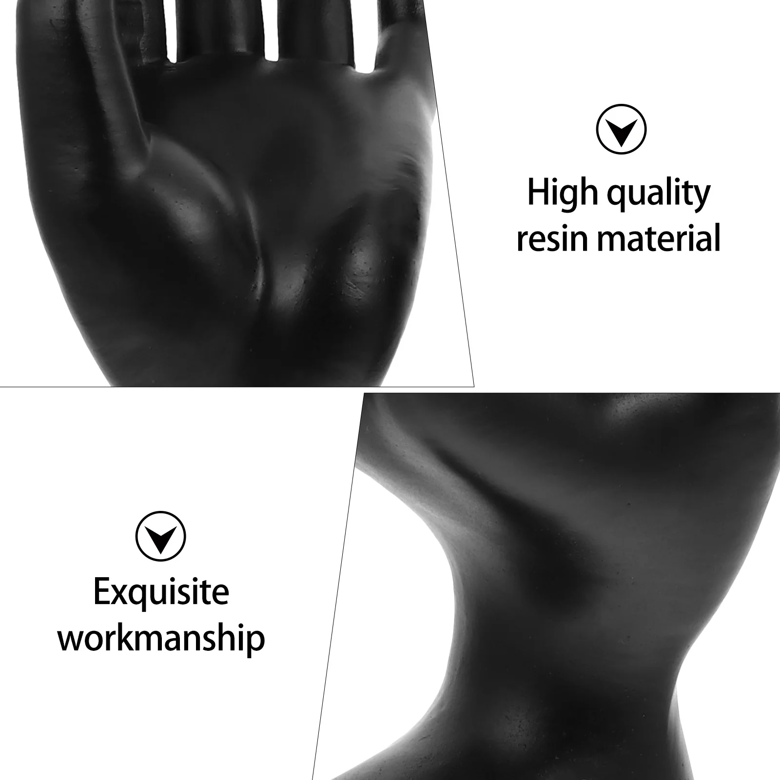 2Pcs Resin Jewelry Display Stand Hand Shape Showing Rack for Rings Bracelets Organizer Holder Display Rack Resin Showing Holder