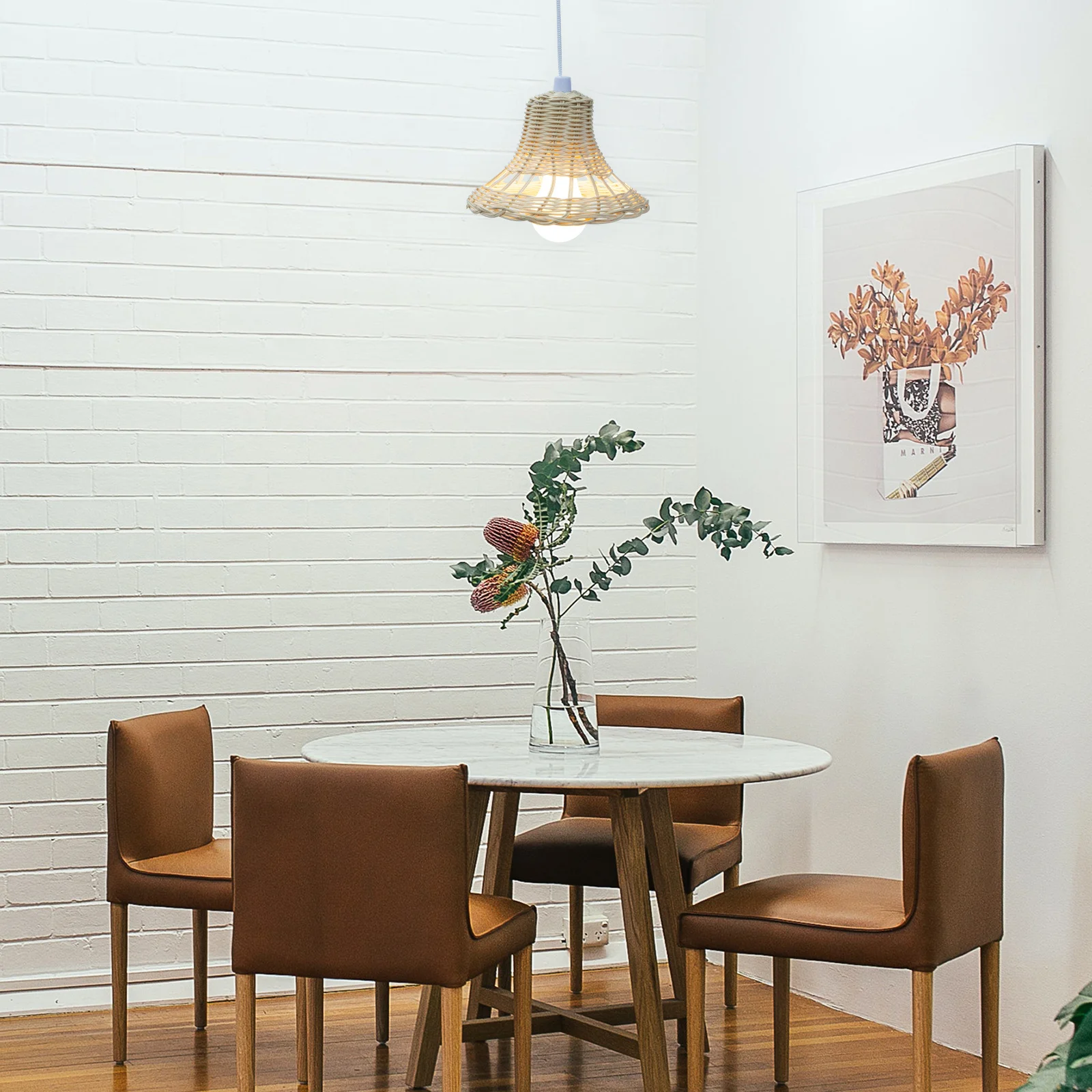 

Rattan Woven Pendant Light For Living Room Ceiling Lamp Natural Hanging Light Warm Atmosphere Decorative Lighting