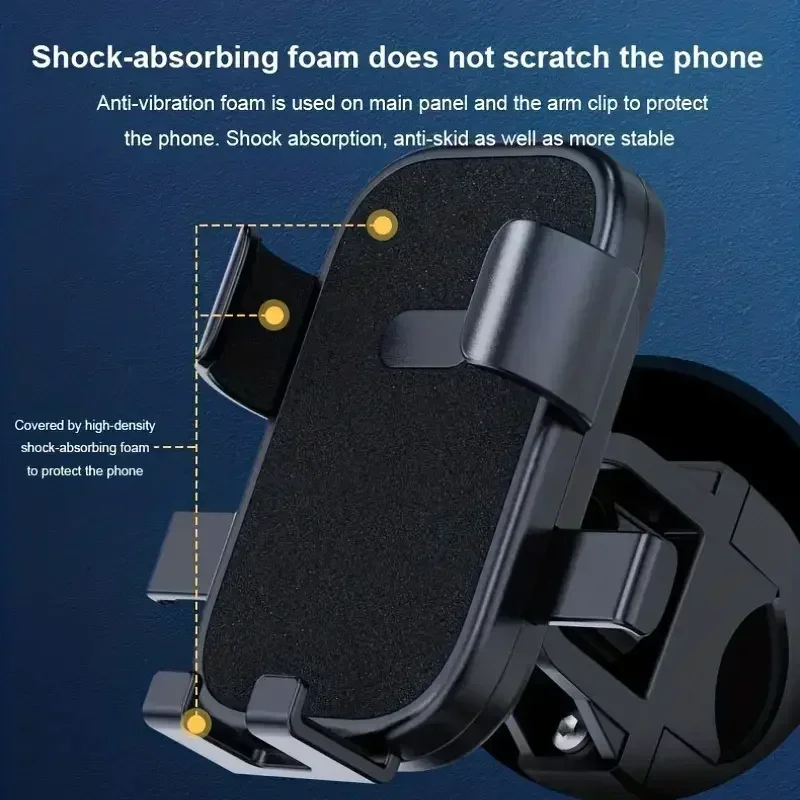حامل هاتف دراجة نارية سيليكون 360 °   حامل ملاحة للسيارة قابل للتعديل، ملحقات هاتف عالمية خارجية #4