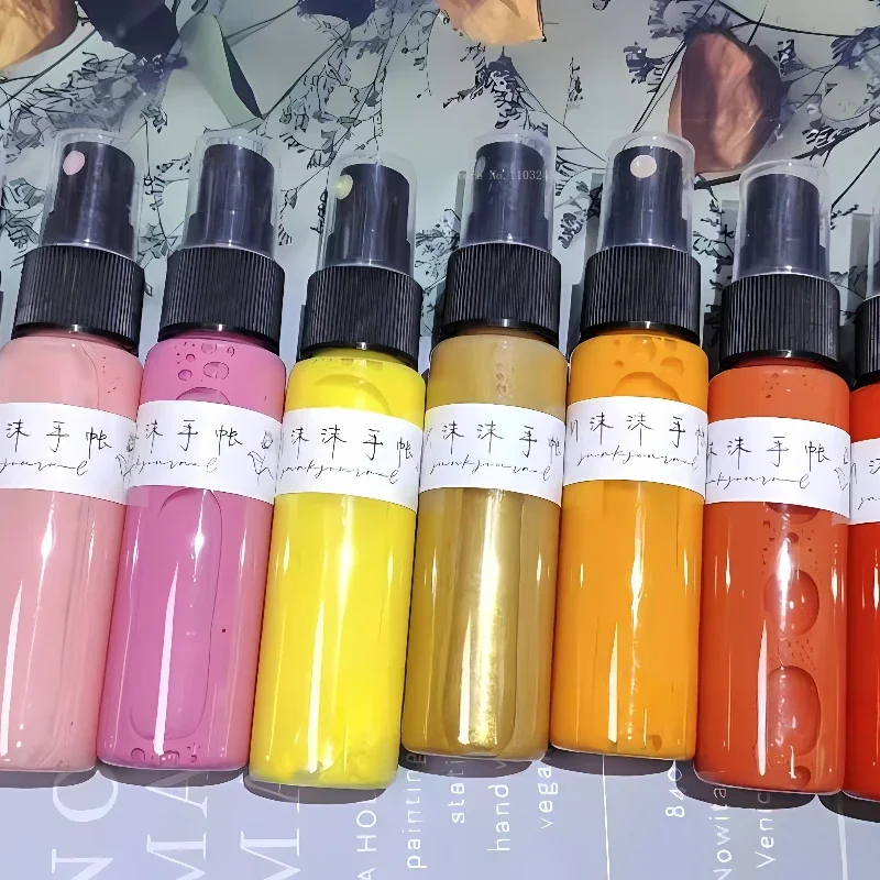 30ml/ Bottle Homemade Hand Ledger Spray Watercolour Pigment DIY Envelope/birthday Greeting Card Painting Decorative Pigment