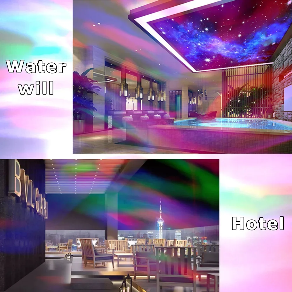 DC5V LED Nightlights Starry Sky LED Galaxy Projector USB Aurora Lamp 7 Modes Colorful Remote Control Bedroom Party Decoration