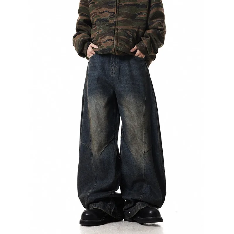 Men's Y2K Jeans Vintage Baggy Jean Pants Grunge Aesthetic Skater Pants Streetwear Relaxed Fit Jeans Trousers