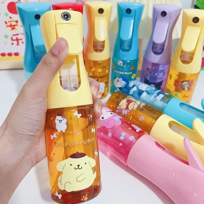 Sweet Hello Kitty Kuromi Anime Kawaii MINISO Large Capacity Spray Bottle Cute Cartoon My Melody Water Bottle Gifts for Kids