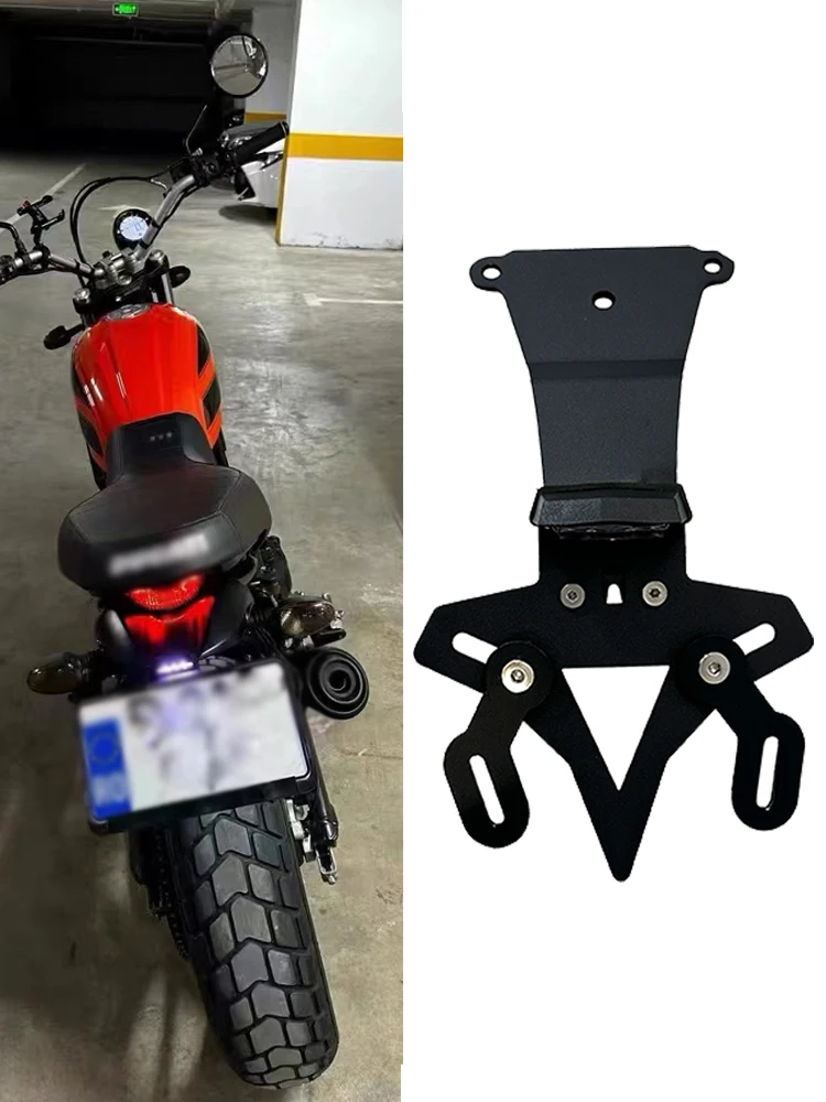 Uchwyt tablicy rejestracyjnej motocykla z krótkim ogonkiem i kierunkowskazami do Ducati Scrambler 800 2015-2022 2021 2020 2019 — 2