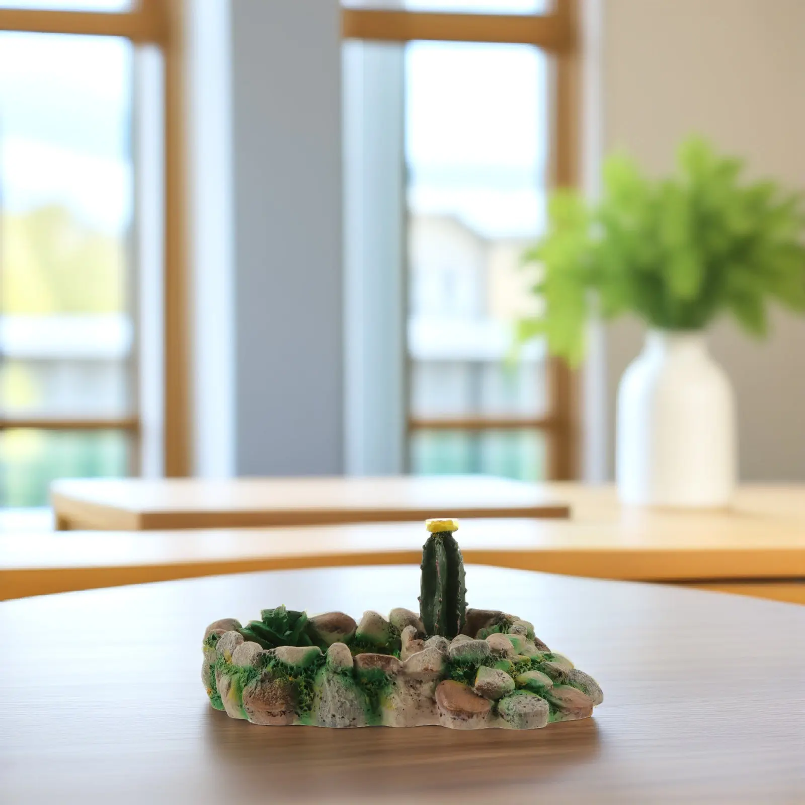 Simulation Cactus Reptile Bowl Pet Feeding Dish Stable Resin Feeder for Tortoises Lizards Snakes Frogs Terrarium Supplies