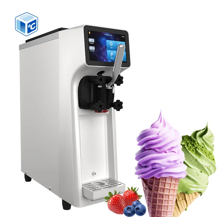 

Коммерческая автоматическая машина для производства мягкого мороженого 10-15 л/ч, маленькие машины для мягкого мороженого из нержавеющей стали