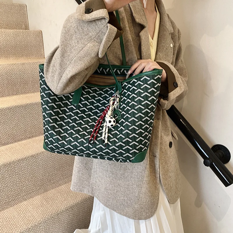 

Women's Large Capacity Tote Bag Fashion Printed Shoulder Underarm Bag, Versatile Commute Handbag, Trendy Daily/Work/Travel Purse