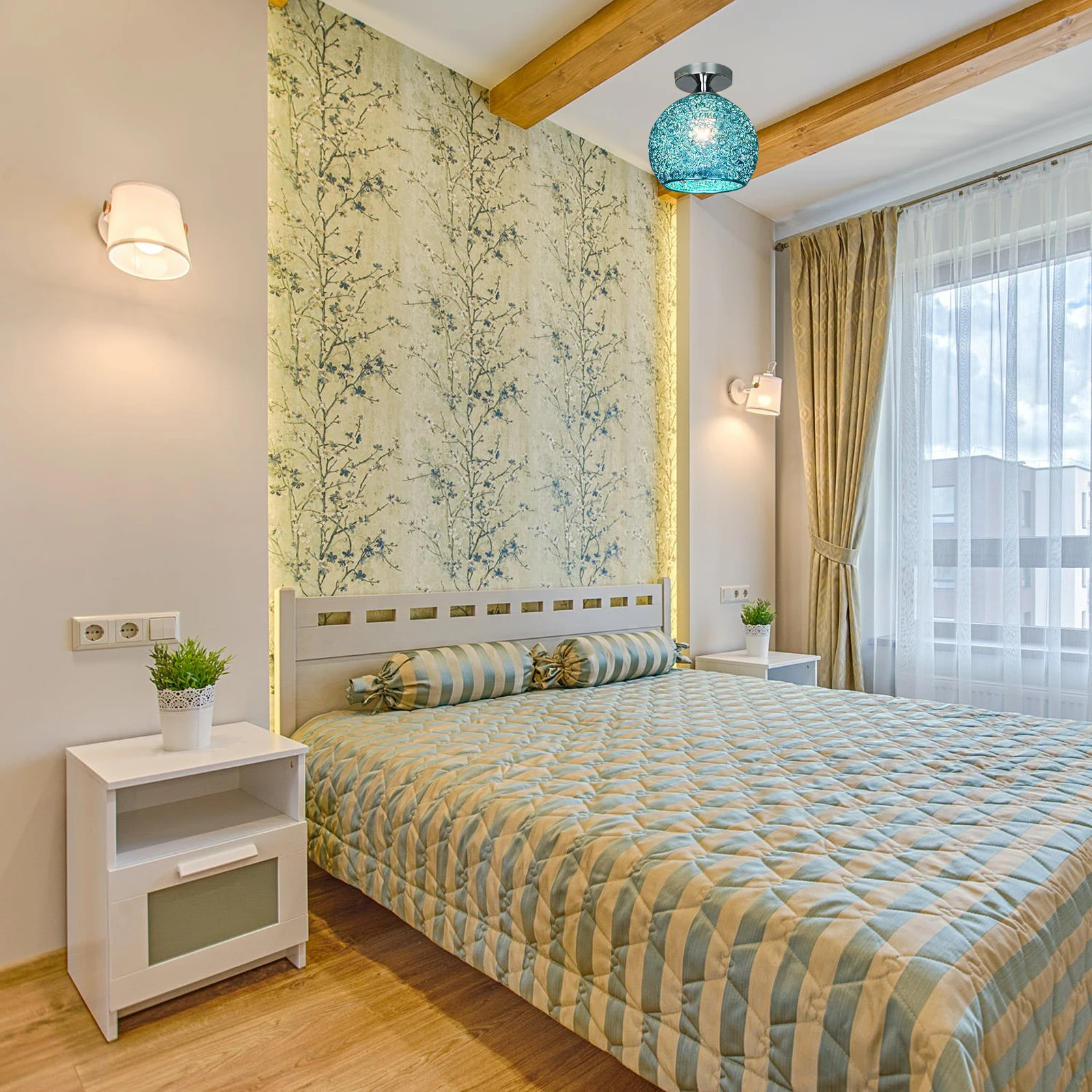 

1pc Led Ceiling Lamp Nordic Plastic Aluminum Design Large Irradiation Easy Install Balcony Corridor Aisle Light Decorative