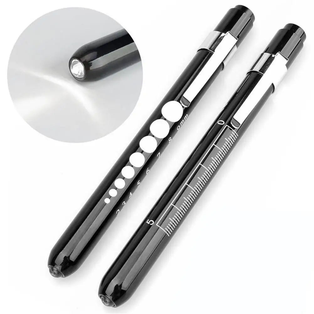 Flashlight Aluminum Alloy Scale Pen Light Pupil Oral Examination Pen Light Nurse Lamp