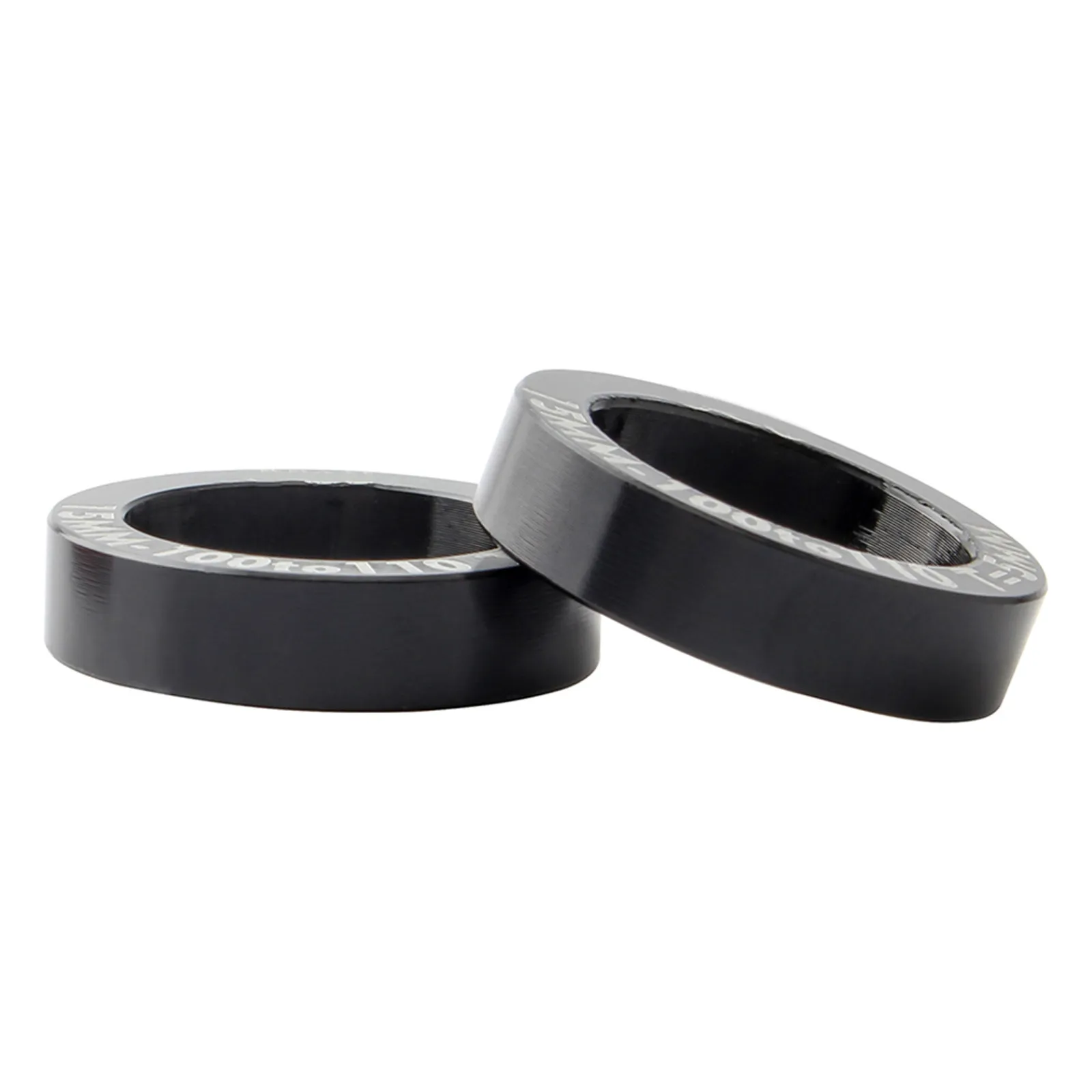 2Pcs Hub Conversion Washers 5Mm Thick 100 to 110Mm Fit Aluminum Bike Spacers Smooth Surface Rustproof Fastening Function Bike