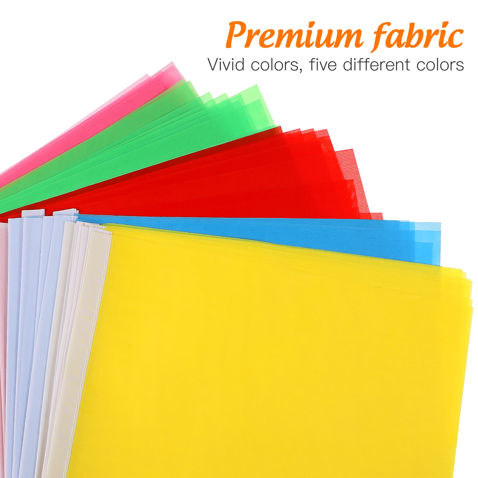 

50Pcs Hand Waving Flag Polyester Durable Solid Color Mini Square Flags Party Celebration Decoration Banner Waving Flag