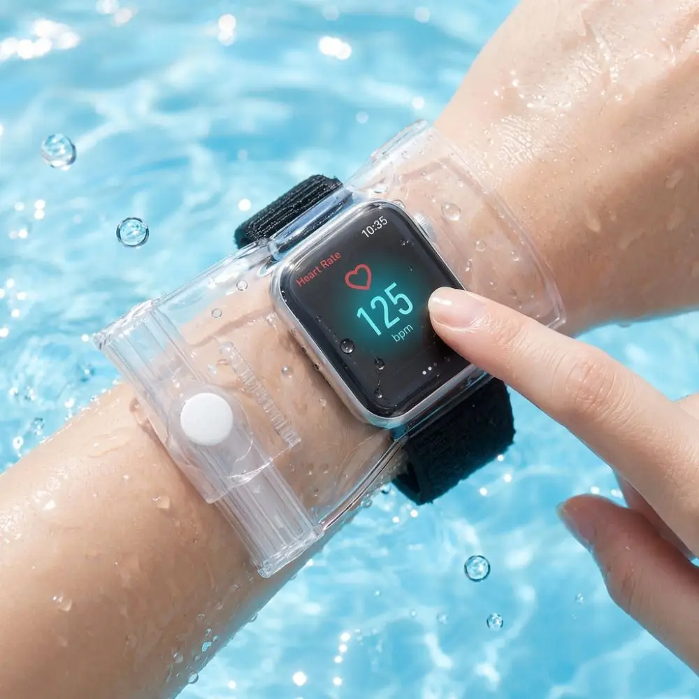 IPX8 Waterproof Smartwatch Waterproof Protective Pouch Portable Sealed Underwater Watch Cover Touchscreen Compatible