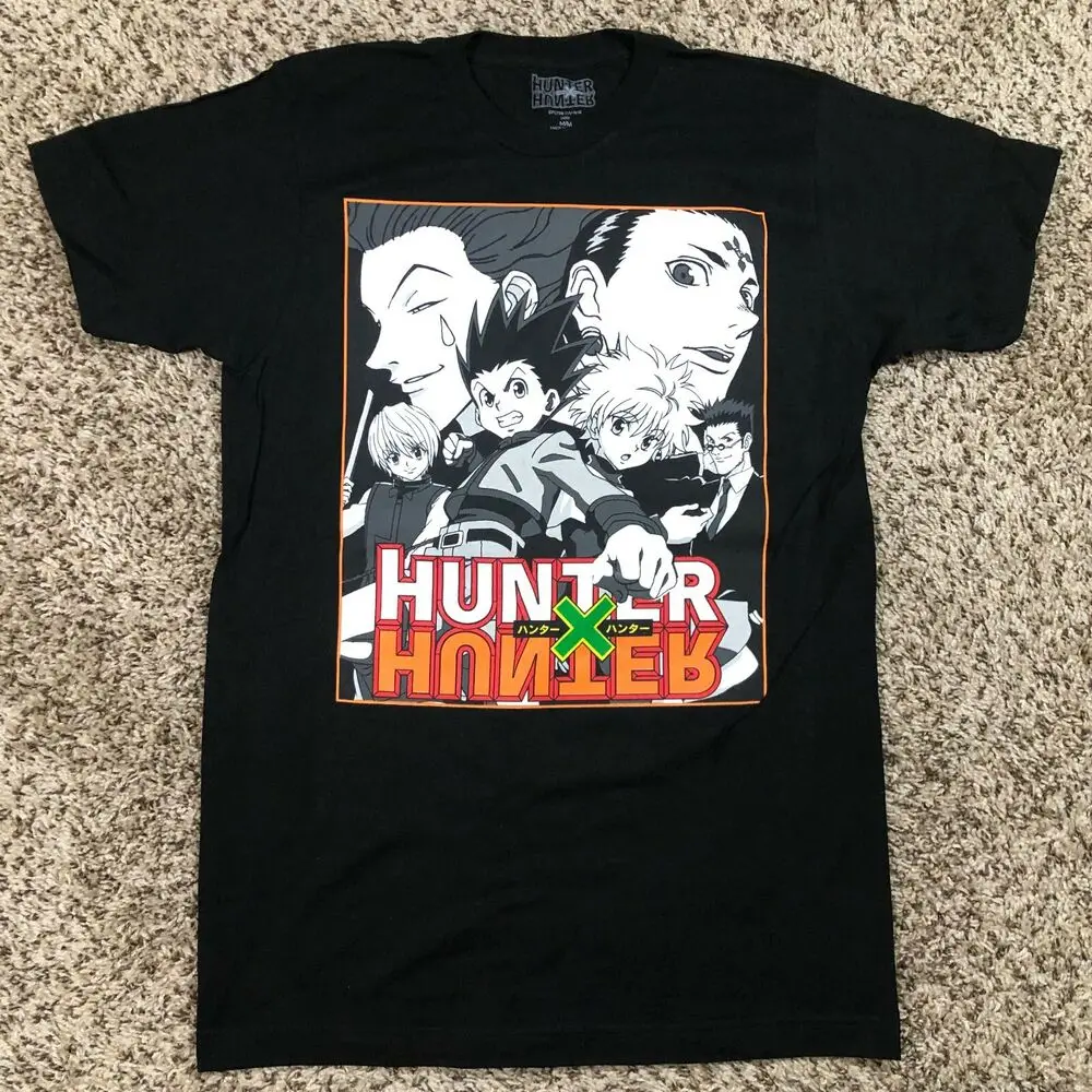 NEW Hunter X Hunter Men Sz M Black Shirt Anime Manga Japanese Gon Freecss