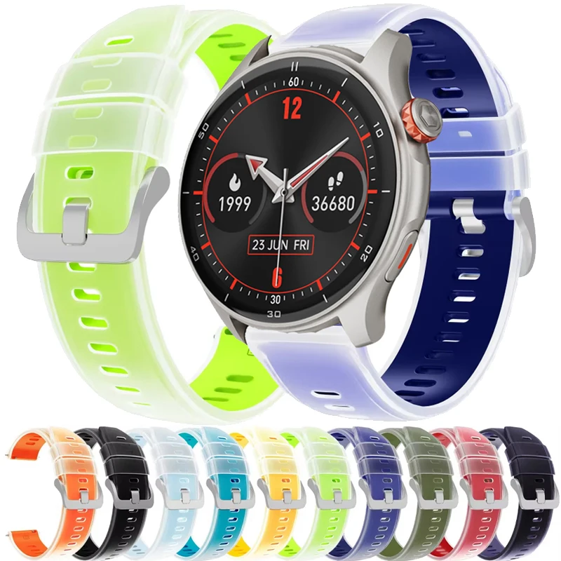 Durchscheinendes Sportarmband für IGPSPORT LW10 Smartwatch, atmungsaktives Armband für IGPSPORT LW10 Armband, Correa-Band-Zubehör