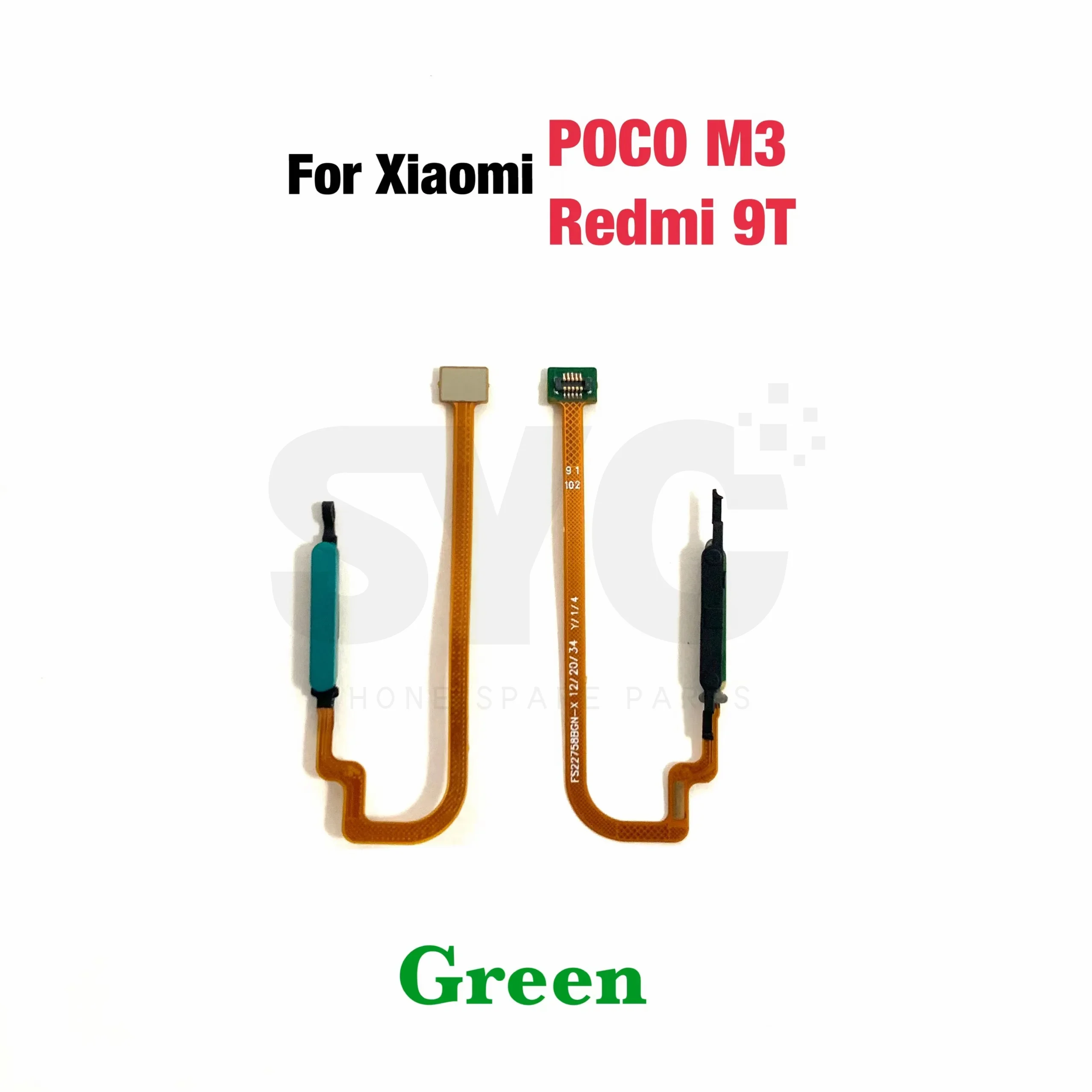 10Pcs Finger Reader Fingerprint Reader Sensor Home Button Flex Cable For Xiaomi PocoPhone Poco X3 NFC Pro M3 Redmi 9T