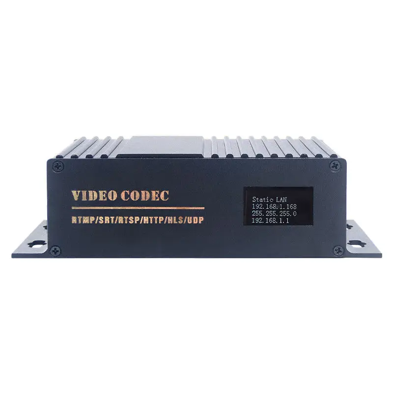 H.265 HEVC H.264 One Channel 4K to IP Encoder IP to 4K Decoder with OLED Screen