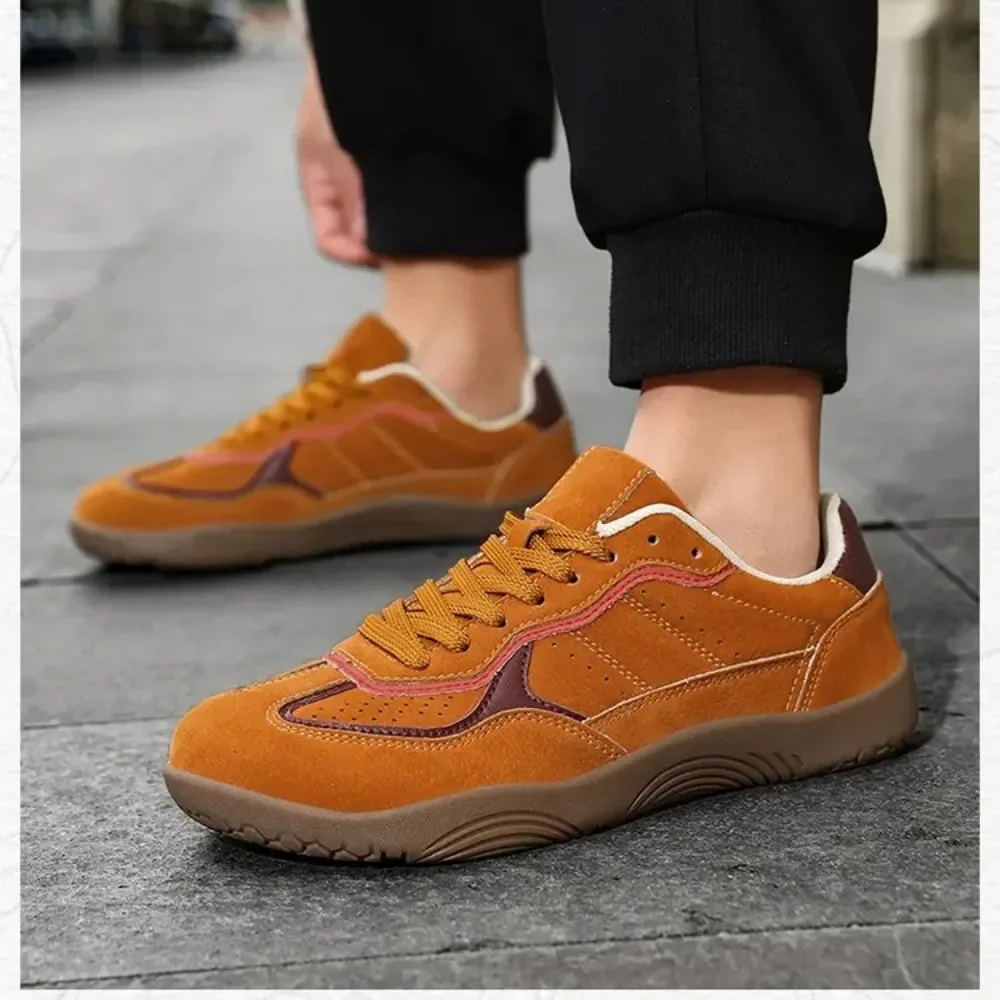 2026 ماتي جلد البقر الربط ولون مطابقة تنفس أحذية رياضية حذاء مسطح امرأة جديدة 2024 الدانتيل يصل تنوعا حذاء رياضة كاجوال #5