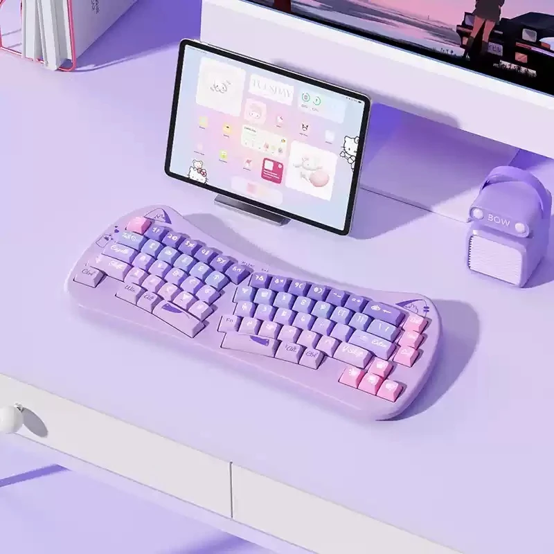 K666dl Keyboard Made Of Abs Material With Three Modes Of Connection For Long Lasting Battery Life Suitable For Laptops Tablets