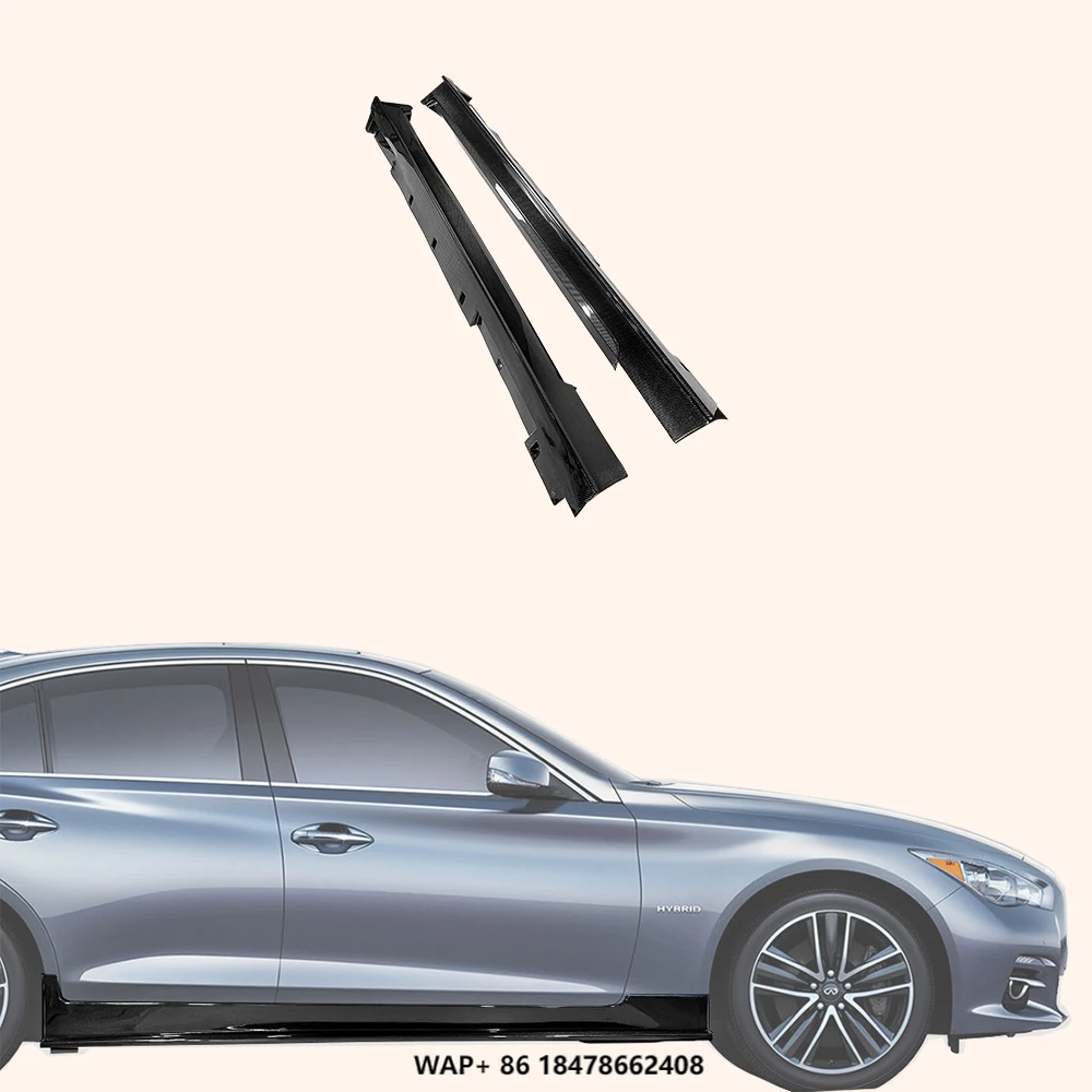 

KZ Style Carbon Side Skirts for 2013-2024 Infiniti Q50 Wider Line Body Parts Replacement