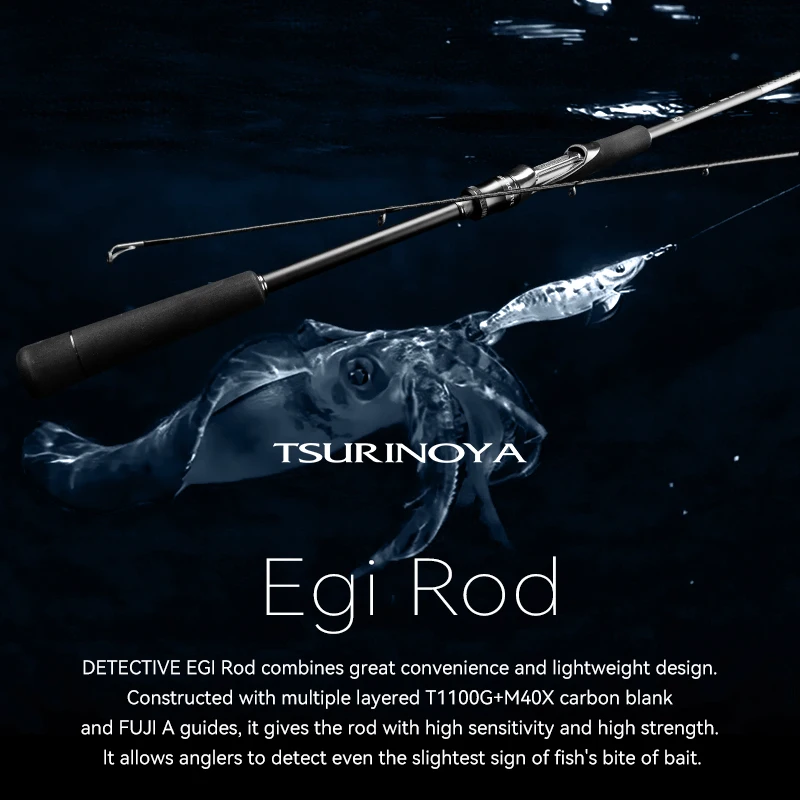 TSURINOYA High Sensitive Inshore EGI Rod DETECTIVE 2.51m 2.59m Weight 93g FUJI A Guide Squid Cuttlefish Fishing Rod