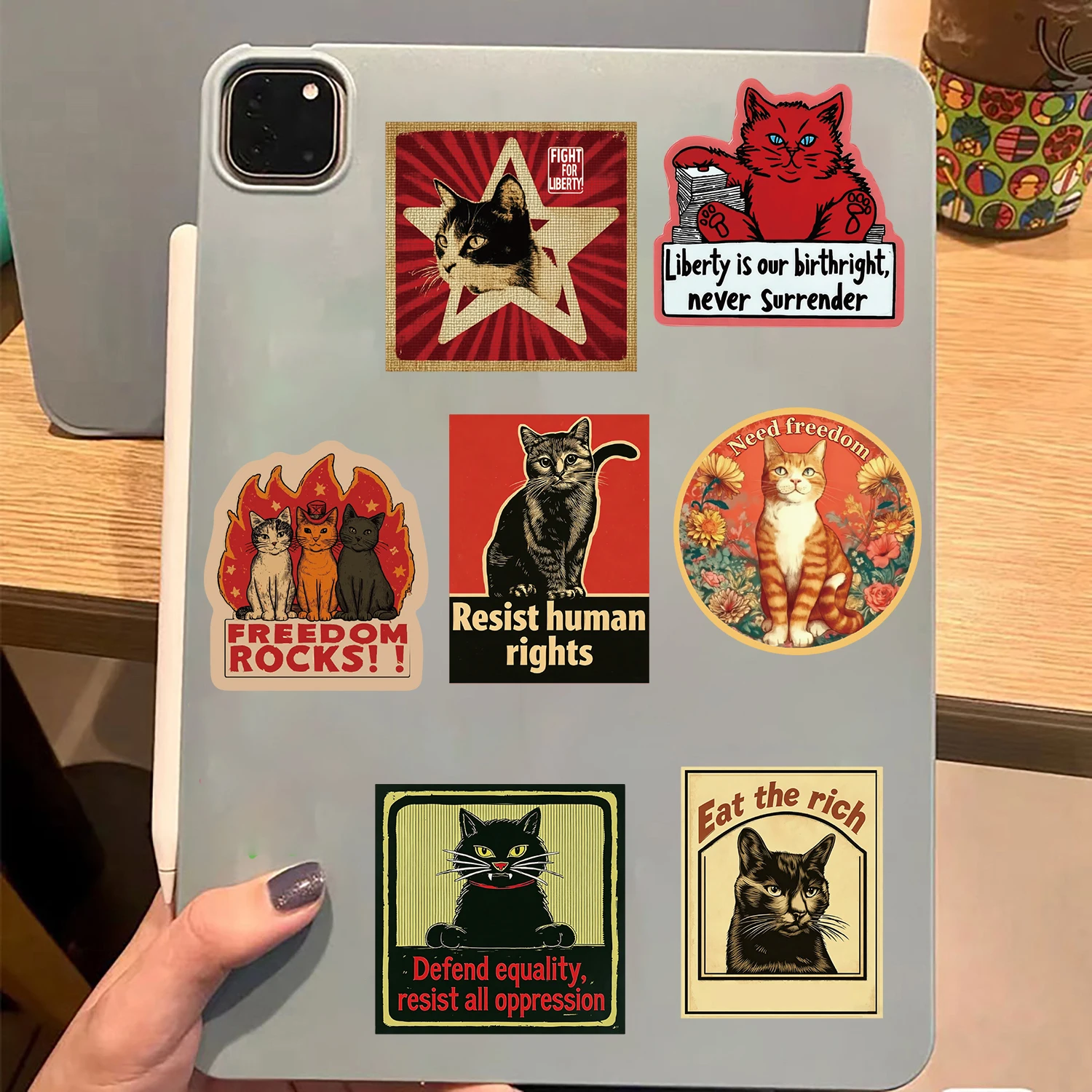50 Stück Revolt Aufkleber Notizbuch Ästhetik Skateboard Wohnzimmer Kreative Hülle Streetwear Wasserdichte Kunst Bild Graffiti Sticker – Detail 5